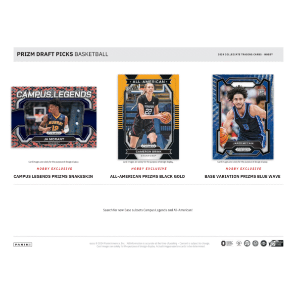 2024/25 Panini Prizm Draft Picks Collegiate Basketball Hobby Box - Image 6
